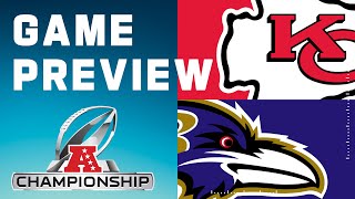 Kansas City Chiefs vs Baltimore Ravens  2023 AFC Championship Game Preview [upl. by Atinauq]