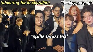 SEVENTEEN amp LE SSERAFIMs funny interactions at Golden Disc Awards 2024 ft ENHYPEN [upl. by Curkell]