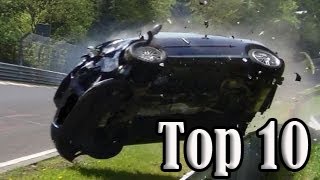 Top 10 of Hardest Crashes on Nürburgring Nordschleife [upl. by Scully252]