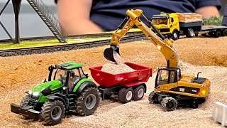 RC MICRO TRACTOR TRUCK EXCAVATOR RC WORLD OF MICRO SCALE 187 [upl. by Cassius]