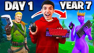 My 7 Year CONTROLLER to KEYBOARD amp MOUSE Fortnite Progression 20172024 [upl. by Nitsid]