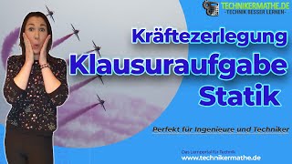 Kräftezerlegung einfach berechnen 🟢 Physik optimal für Ingenieure amp Techniker 2022 [upl. by Leirda]