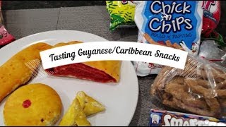 Tasting Guyanese and Caribbean Snacks  Snack Haul [upl. by Missi]