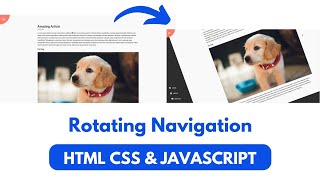 Create Rotating Navigation HTML CSS amp JavaScript  project 2  50 [upl. by Lugo]