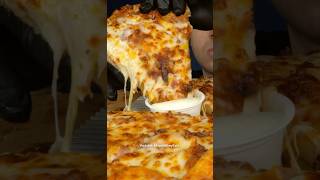 Domino’s Pizza with too much Cheese asmr mukbang pizza [upl. by Schoof707]