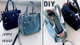 FANTASTIC IDEA Bag Making from Cloth Denim Bag Design DIY [upl. by Sieber]