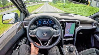 NEW Volkswagen Amarok II 2023 30 V6 240HP 0100 POV Test Drive 1716 Joe Black [upl. by Lladnik]