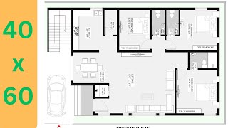 40 x 60 House Plan [upl. by Aluap]