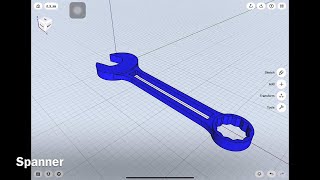 How to Shapr3D Spanner 2D to 3D drawing 190 [upl. by Anec]