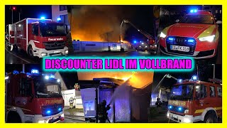 🔥🔥🔥 VOLLBRAND LIDL DISCOUNTMARKT 🔥🔥🔥🚒🚒🚒 FEUERWEHR  WENDLINGEN  GROSSEINSATZ 🚒🚒🚒 GROSSBRAND [upl. by Amadeus]