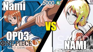 OP03 Nami Deck Profile and Gameplay  The GROSSEST Mirror Match  Nami vs Nami One Piece Card Game [upl. by Alecia542]