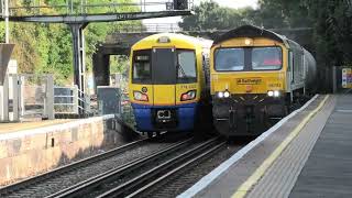 Trains at Wandsworth Road 210924 inc 66793 amp Class 73s on test train [upl. by Hanni]