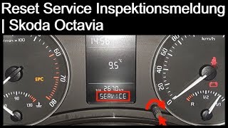 Skoda Octavia  Reset Service Inspektion Warnmeldung zurückstellen zurücksetzen  How to  TUTORIAL [upl. by Aitekram236]