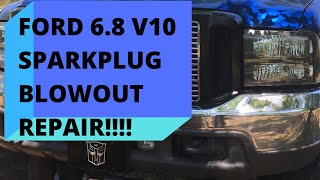 How to repair a Ford 68 V10s spark plug thread blow out 👍👍 [upl. by Uttica]