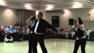 Amazing 3 Person West Coast Swing Routine  presented by Kims Dance Studio [upl. by Arutek]