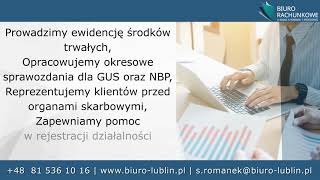 Biuro rachunkowe księgowość Lublin Aleksandra Kasiak Stefan Romanek Teresa Krzeszowiec [upl. by Bondon531]