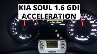 Kia Soul 16 GDI 132 hp  acceleration 0100 kmh [upl. by Eliak]