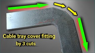 How to bend cabletray cover with proper measurements cable tray ka cover kayse fitting karain [upl. by Neeluj]