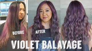 Hair Transformations with Lauryn Smokey Lilac Balayage Ep 101 [upl. by Vachel]