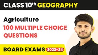 Multiple Choice Questions  Agriculture  Class 10  Geography  Chapter 4  202324 [upl. by Ferna]