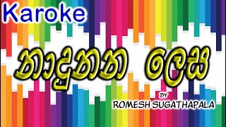 Pawasanna Nadunana Lesa Romesh Sugathapala  Karoke [upl. by Annanhoj]