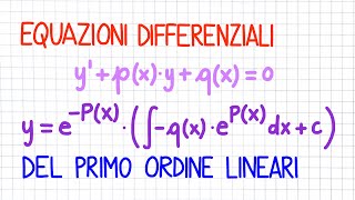 EQUAZIONI DIFFERENZIALI  del primo ordine lineari  ED30 [upl. by Sauer]