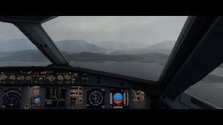 MSFS 2020  Juneau Alaska LDA approach with base turn  A32NX Exp  Live weather  4K  Ultra [upl. by Htebsil]