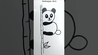 Panda Drawing With Letter B🐼 Panda Drawing🐼 art youtubeshorts drawing panda alphabet shorts [upl. by Berns373]