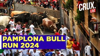 Running Of The Bulls  Spains Famous Annual Event In Pamplona Draws Thousands  San Fermin Festival [upl. by Ndnarb]