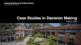 Case Studies in Decision Making  POGO8055 [upl. by Aratahs]