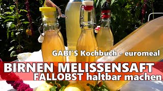 BIRNEN MELISSENSAFT Wie einfach du Fallobst haltbar machen kannst [upl. by Kennith855]