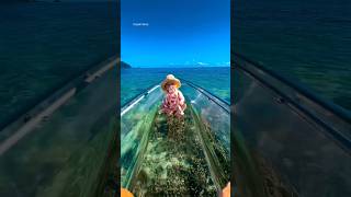 Man takes child in glass boat shortsvideo [upl. by Gnouh]