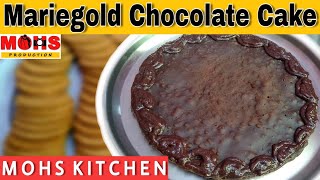 Marie gold Biscuit Chocolate cake recipe in Tamil  Tamil Food  Mohs Kitchen  AzMo Production [upl. by Anegroeg]