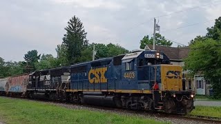 CSAO WPMI61 Northbound Through FranklinvilleNJ With CSXT 4403 amp NS 5802 [upl. by Costanza]