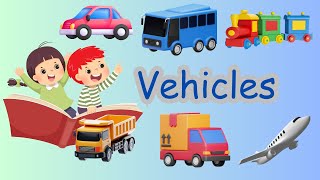 vehicle cartoon  Street vehicle song for kids  Lear Vehicles song for kids FunTimeNursery [upl. by Erna]