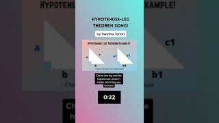 Hypotenuse Leg Theorem in 30 seconds shorts [upl. by Vetter]