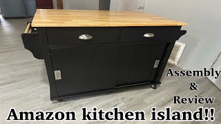 Kitchen Island assembly and review [upl. by Cutcheon]