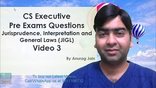 CS Executive Pre Exam Test for Dec 2021 and June 2022  JIGL VIDEO 3 [upl. by Inanaup]