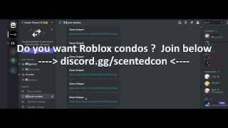 Roblox Condo Discord Server 2023 condo robloxcondos robloxcondo condos condogames scentedcon [upl. by Aerdnaxela]