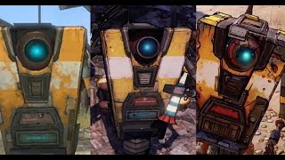 Borderlands Claptrap voice comparison in all 3 main games [upl. by Patty523]