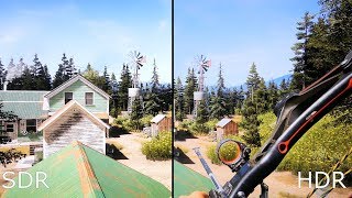 Far Cry 5 HDR vs SDR GTX 1060 LG 27UK600 [upl. by Neidhardt]