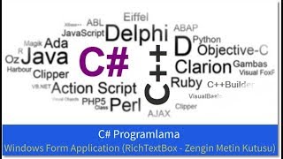 C Programlama Windows Form Application  RichTextBox  Zengin Metin Kutusu [upl. by Pik]