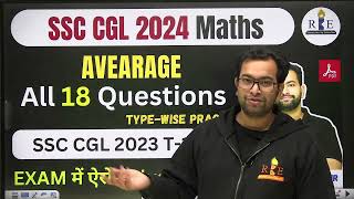 Averageऔसत for SSC CGL 2024 Practice🔥 SSC CGL 2023 all 18 Questions with basics amp Tricks [upl. by Caravette]