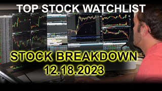 Stock Watchlist 121823 SPY TQQQ AMD NVDA TSLA AMZN More [upl. by Yelwar]