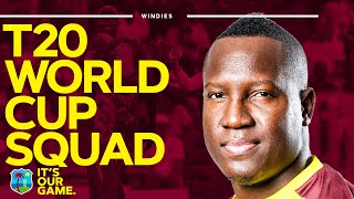 The West Indies Squad for the ICC Mens T20 World Cup 🌴 🏆 WIREADY  MenInMaroon [upl. by Donella161]