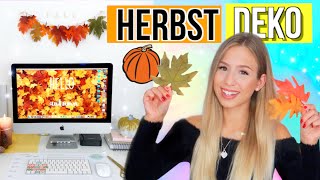 HERBST DEKO IDEEN 2018 selber machen 🍁Herbstliche Dekoration für dein Zimmer 🍂 [upl. by Teyut]