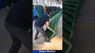 The process of turning plastic garbage cans  The workers do their job perfectly  machine shorts [upl. by Helena]