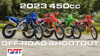 2023 450cc OffRoad Comparison  Dirt Bike Test [upl. by Neelyad]