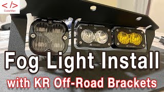 Installing Baja Designs Fog Light Kit with KR OffRoad Brackets on my 2021 Ford Bronco [upl. by Huxley]