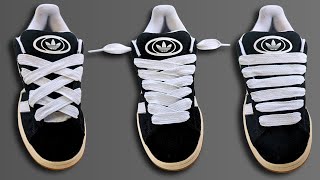 3 COOL WAYS TO LACE ADIDAS CAMPUS 00s  Adidas Campus Lacing [upl. by Apthorp35]